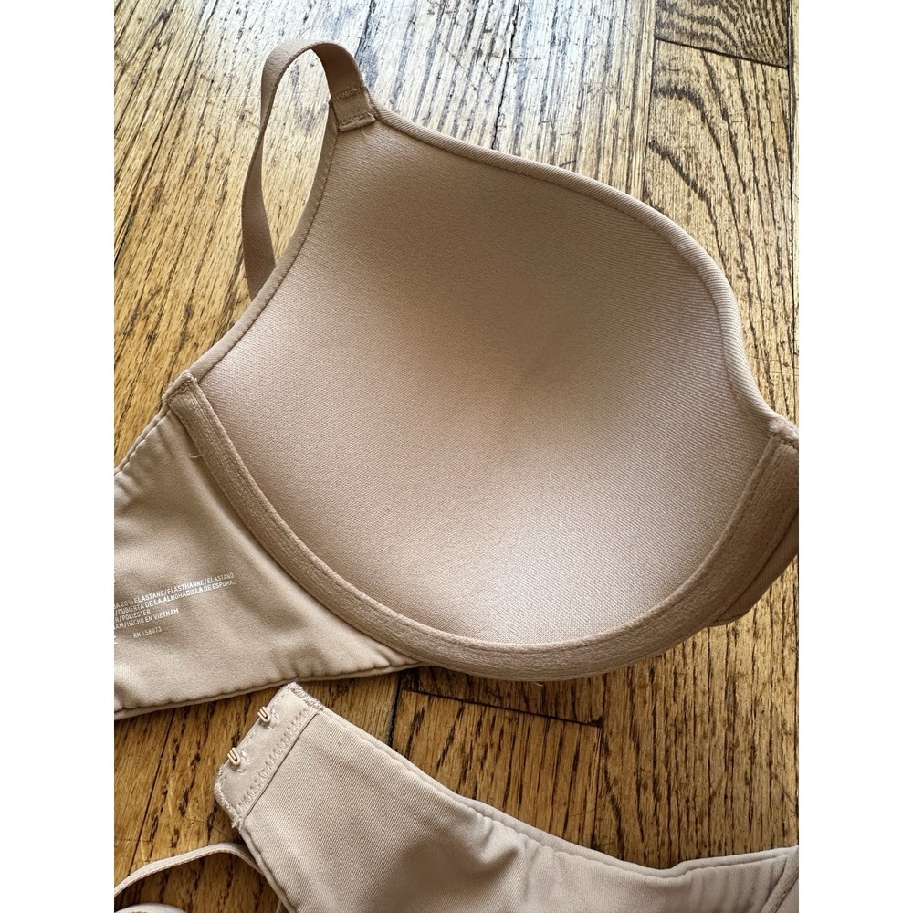 SKIMS Fits Everybody T-Shirt Bra Mica Tan Underwire Push Up BR-UWR-2294 32D NEW - Picture 5 of 8